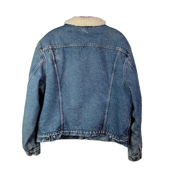 Levi's Type 3 Trucker Vintage USA Heavy Sherpa Lined Jean Jacket Coat 46R